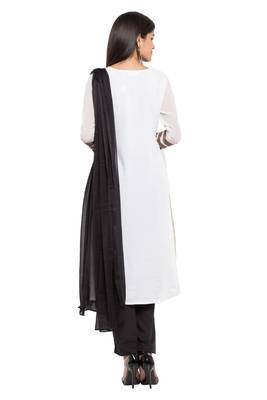White Printed Cotton Salwar 4