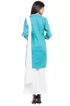 Blue Printed Cotton Salwar