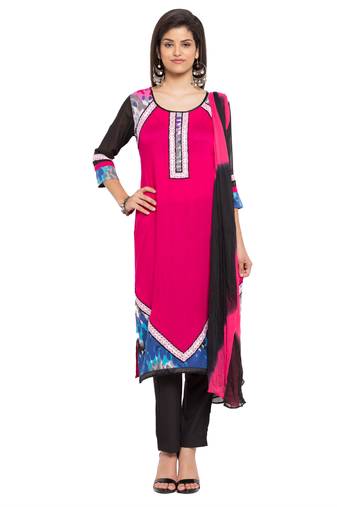 Pink Printed Cotton Salwar