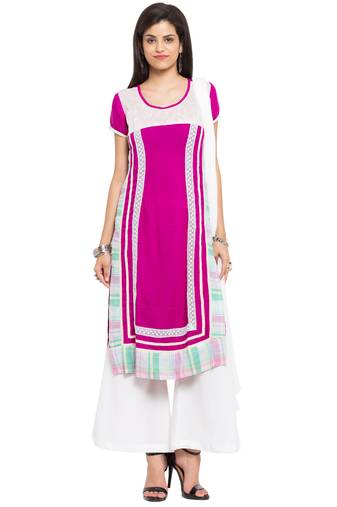 Purple Printed Cotton Salwar