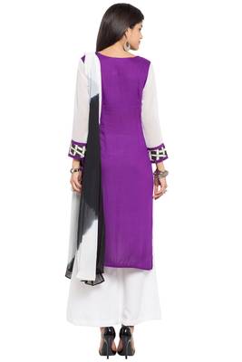 Purple Printed Cotton Salwar 4