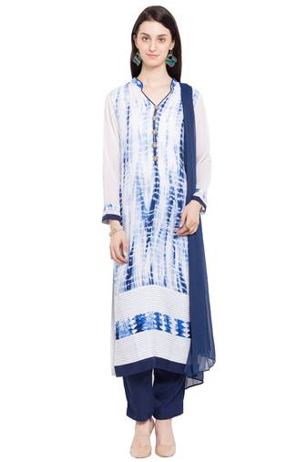 White Printed Cotton Salwar