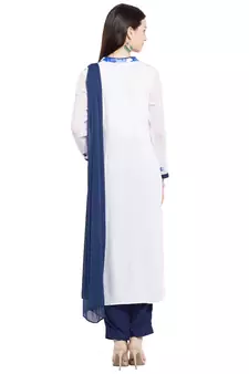 White Printed Cotton Salwar