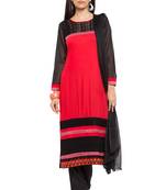 Red Plain Cotton Salwar