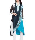 Blue Printed Georgette Salwar