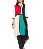 White Plain Georgette Salwar