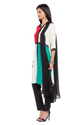 White Plain Georgette Salwar 2