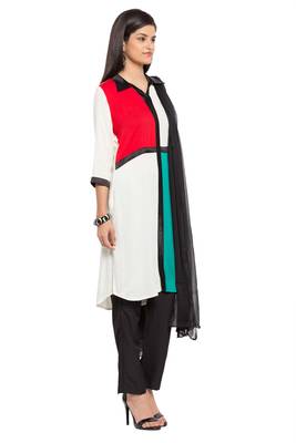 White Plain Georgette Salwar 3