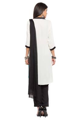 White Plain Georgette Salwar 4