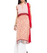 Peach Printed Cotton Salwar