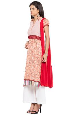 Peach Printed Cotton Salwar 2