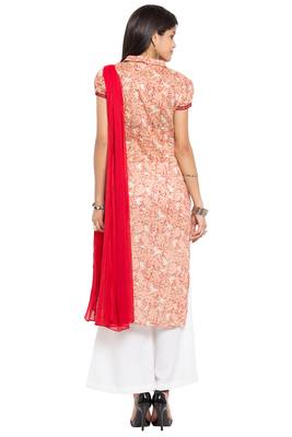 Peach Printed Cotton Salwar 4