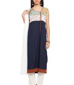 Dark Blue Printed Cotton Salwar