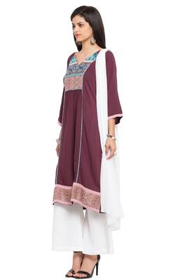 Maroon Printed Cotton Salwar 2