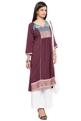 Maroon Printed Cotton Salwar 3