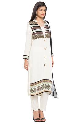 White Printed Cotton Salwar 3