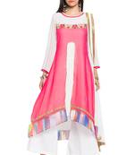 Pink Embroidered Georgette Salwar