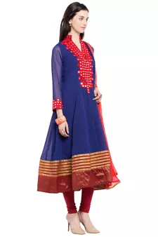 Blue Plain Georgette Salwar