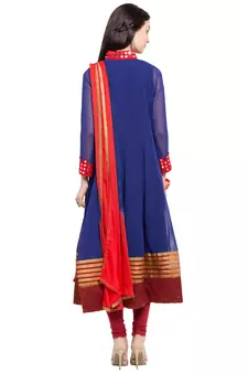 Blue Plain Georgette Salwar