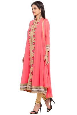 Light Pink Embroidered Georgette Salwar 2