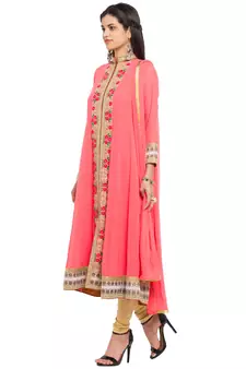 Light Pink Embroidered Georgette Salwar