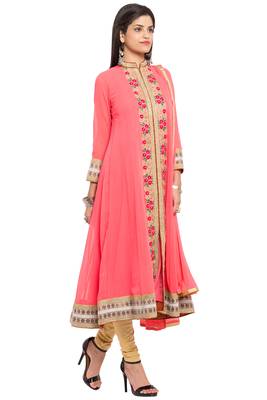 Light Pink Embroidered Georgette Salwar 3