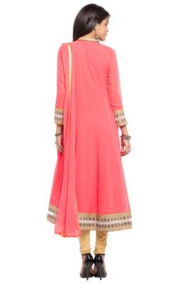 Light Pink Embroidered Georgette Salwar 4