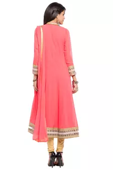 Light Pink Embroidered Georgette Salwar
