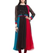 Black Embroidered Georgette Salwar