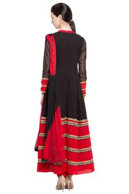 Black Plain Georgette Salwar 4