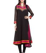 Black Plain Georgette Salwar