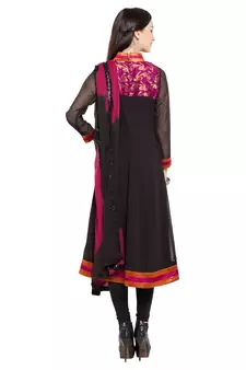 Black Plain Georgette Salwar