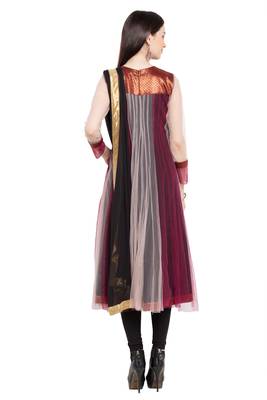 Maroon Plain Georgette Salwar 4