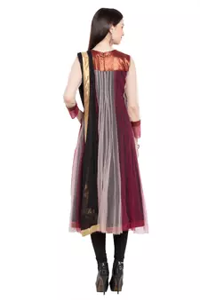 Maroon Plain Georgette Salwar