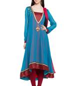 Blue Plain Georgette Salwar