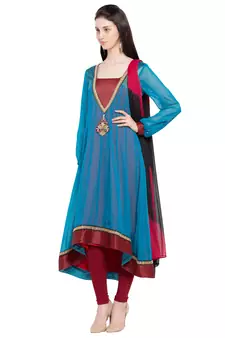 Blue Plain Georgette Salwar
