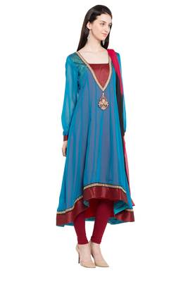 Blue Plain Georgette Salwar 3