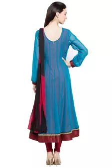 Blue Plain Georgette Salwar