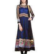 Dark Blue Plain Georgette Salwar