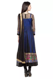 Dark Blue Plain Georgette Salwar