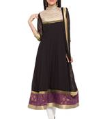 Black Plain Georgette Salwar