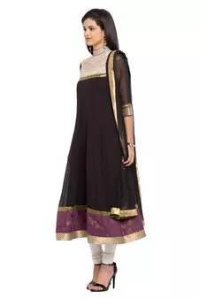 Black Plain Georgette Salwar