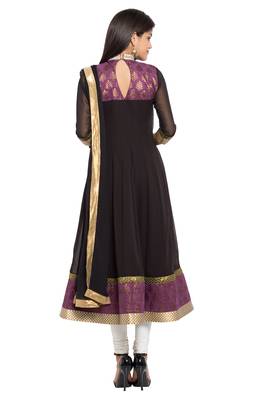 Black Plain Georgette Salwar 4