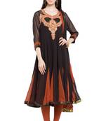 Black Embroidered Georgette Salwar