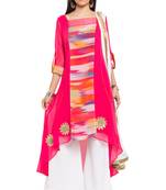 Pink Printed Georgette Salwar