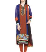 Blue Embroidered Georgette Salwar