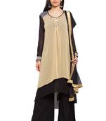 Beige Plain Georgette Salwar