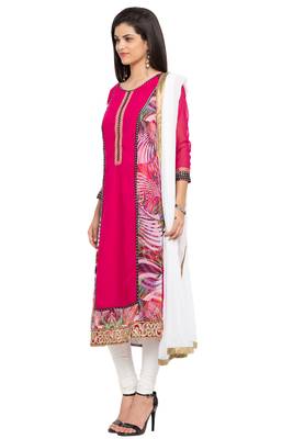 Pink Printed Georgette Salwar 2
