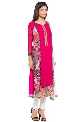 Pink Printed Georgette Salwar 3