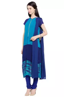 Blue Plain Georgette Salwar
